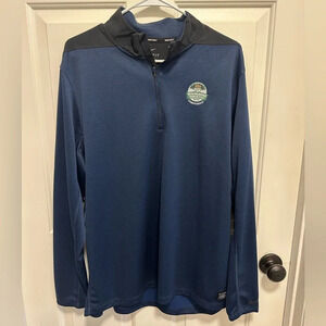 Nike Golf Mens Dri-Fit 1/4 Zip Jacket Blue Performance Long Sleeve Oak Hill